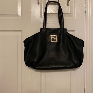 FENDI Metallic Nubuck Medium Chains Tote